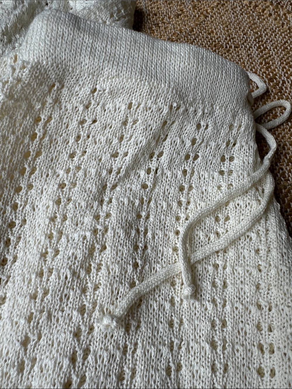 NWOT Cream Knit Two-Piece Coverup Set - Picture 2 of 4